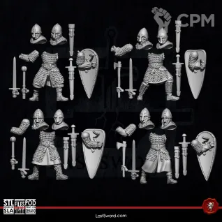 Описание картинки Heavy Infantry-Hand Weapon Shield от Manufactorum76 по цене 1 280руб | Свободный Рынок Миниатюр - СРМ