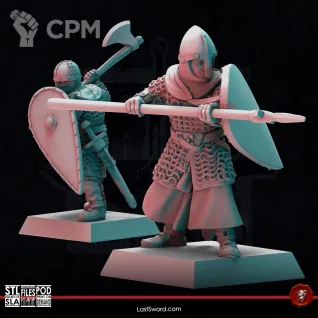 Описание картинки Normans-HeavyInfantry PoleArm Shields от Manufactorum76 по цене 1 280руб | Свободный Рынок Миниатюр - СРМ