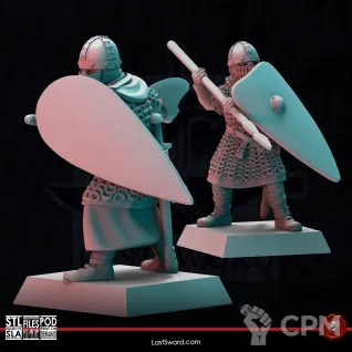 Описание картинки Normans-HeavyInfantry PoleArm Shields от Manufactorum76 по цене 1 280руб | Свободный Рынок Миниатюр - СРМ