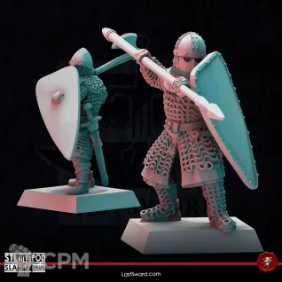 Описание картинки Normans-HeavyInfantry PoleArm Shields от Manufactorum76 по цене 1 280руб | Свободный Рынок Миниатюр - СРМ