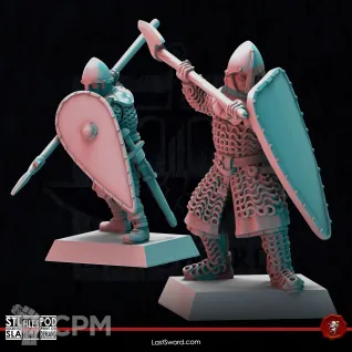 Описание картинки Normans-HeavyInfantry PoleArm Shields от Manufactorum76 по цене 1 280руб | Свободный Рынок Миниатюр - СРМ