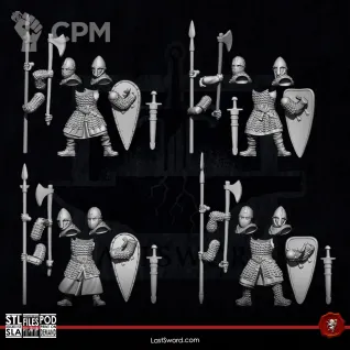 Описание картинки Normans-HeavyInfantry PoleArm Shields от Manufactorum76 по цене 1 280руб | Свободный Рынок Миниатюр - СРМ