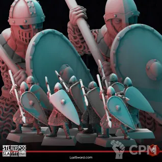 Описание картинки Normans-HeavyInfantry PoleArm Shields от Manufactorum76 по цене 1 280руб | Свободный Рынок Миниатюр - СРМ