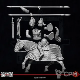 Описание картинки Late Roman Cataphracts от Manufactorum76 по цене 3 400руб | Свободный Рынок Миниатюр - СРМ