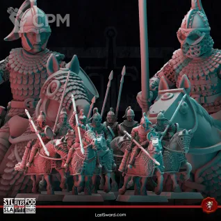 Описание картинки Late Roman Cataphracts от Manufactorum76 по цене 3 400руб | Свободный Рынок Миниатюр - СРМ