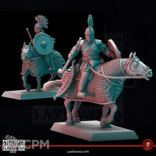 Описание картинки Late Roman Cataphracts Command Group от Manufactorum76 по цене 1 350руб | Свободный Рынок Миниатюр - СРМ