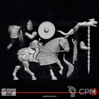 Описание картинки Late Roman Cataphracts Command Group от Manufactorum76 по цене 1 350руб | Свободный Рынок Миниатюр - СРМ