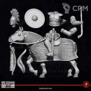 Описание картинки Late Roman Cataphracts Command Group от Manufactorum76 по цене 1 350руб | Свободный Рынок Миниатюр - СРМ