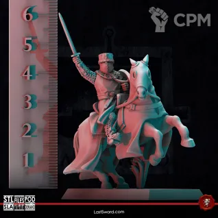 Описание картинки Normans-Baron On Horse от Manufactorum76 по цене 350руб | Свободный Рынок Миниатюр - СРМ