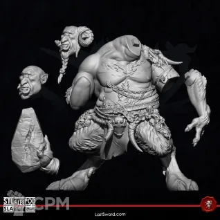 Описание картинки Beastmen Longhorn Cyclop 1 от 3Д-Печка по цене 2 000руб | Свободный Рынок Миниатюр - СРМ