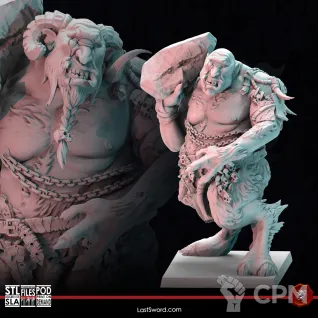 Описание картинки Beastmen Longhorn Cyclop 1 от 3Д-Печка по цене 2 000руб | Свободный Рынок Миниатюр - СРМ
