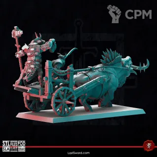 Описание картинки Beastmen Goreboard Chariot от 3Д-Печка по цене 2 400руб | Свободный Рынок Миниатюр - СРМ