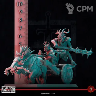 Описание картинки Beastmen Goreboard Chariots от Manufactorum76 по цене 2 500руб | Свободный Рынок Миниатюр - СРМ