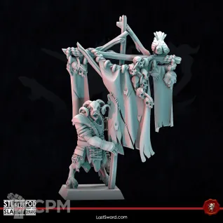 Описание картинки Beastmen Longhorn Herdbearer от 3Д-Печка по цене 350руб | Свободный Рынок Миниатюр - СРМ