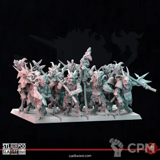 Описание картинки Beastmen Longhorn Bestigors от 3Д-Печка по цене 1 400руб | Свободный Рынок Миниатюр - СРМ