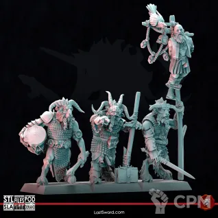 Описание картинки Beastmen Longhorn Bestigors от 3Д-Печка по цене 1 400руб | Свободный Рынок Миниатюр - СРМ