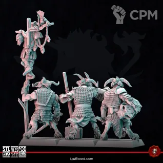 Описание картинки Beastmen Longhorn Bestigors от 3Д-Печка по цене 1 400руб | Свободный Рынок Миниатюр - СРМ
