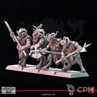 Описание картинки Beastmen Longhorn Bestigors от 3Д-Печка по цене 1 400руб | Свободный Рынок Миниатюр - СРМ