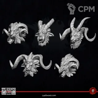 Описание картинки Beastmen Longhorn Bestigors Upgrade от 3Д-Печка по цене 400руб | Свободный Рынок Миниатюр - СРМ