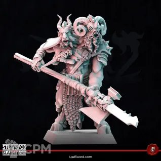 Описание картинки Beastmen Mutant Warlord от 3Д-Печка по цене 250руб | Свободный Рынок Миниатюр - СРМ
