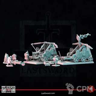 Описание картинки Dwarf Catapults от 3Д-Печка по цене 2 500руб | Свободный Рынок Миниатюр - СРМ