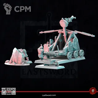 Описание картинки Dwarf Catapults от 3Д-Печка по цене 2 500руб | Свободный Рынок Миниатюр - СРМ