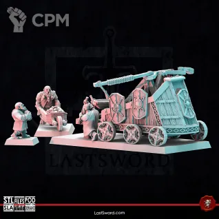Описание картинки Dwarf Catapults от 3Д-Печка по цене 2 500руб | Свободный Рынок Миниатюр - СРМ
