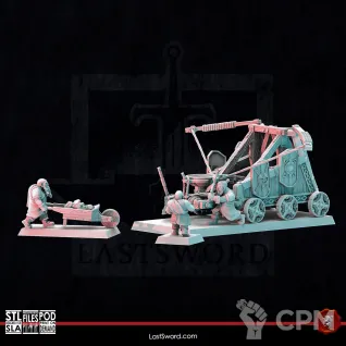 Описание картинки Dwarf Catapults от 3Д-Печка по цене 2 500руб | Свободный Рынок Миниатюр - СРМ
