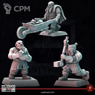 Описание картинки Dwarf Catapults от 3Д-Печка по цене 2 500руб | Свободный Рынок Миниатюр - СРМ