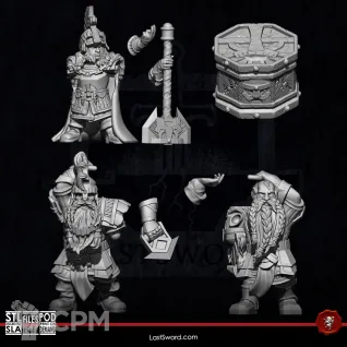 Описание картинки Dwarves Clan Heir on Oath Stone от Recruiter по цене 650руб | Свободный Рынок Миниатюр - СРМ