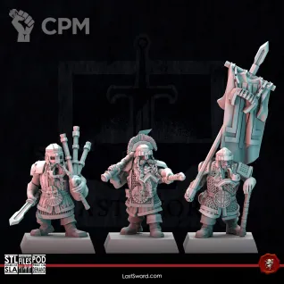 Описание картинки Dwarves Clan Warriors от Recruiter по цене 1 400руб | Свободный Рынок Миниатюр - СРМ