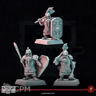 Описание картинки Dwarves Clan Warriors от Recruiter по цене 1 400руб | Свободный Рынок Миниатюр - СРМ