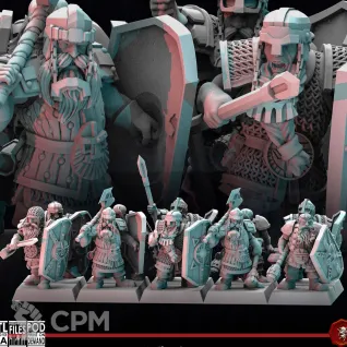 Описание картинки Dwarves Clan Warriors от Recruiter по цене 1 400руб | Свободный Рынок Миниатюр - СРМ