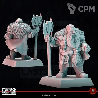 Описание картинки Dwarf Army Bearer от 3Д-Печка по цене 250руб | Свободный Рынок Миниатюр - СРМ
