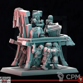 Описание картинки Dwarves King on Throne от Recruiter по цене 700руб | Свободный Рынок Миниатюр - СРМ