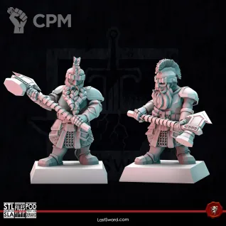 Описание картинки Dwarves Royal Guard от Recruiter по цене 1 400руб | Свободный Рынок Миниатюр - СРМ