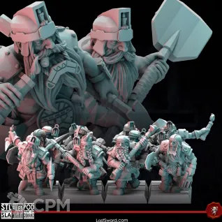 Описание картинки Dwarves Miners от Recruiter по цене 1 400руб | Свободный Рынок Миниатюр - СРМ