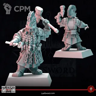 Описание картинки Dwarves Runepriest on Throne от Recruiter по цене 650руб | Свободный Рынок Миниатюр - СРМ