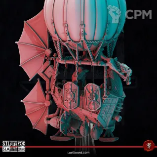 Описание картинки Dwarf Balloon Steam от 3Д-Печка по цене 1 500руб | Свободный Рынок Миниатюр - СРМ