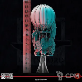 Описание картинки Dwarf Balloon Steam от 3Д-Печка по цене 1 500руб | Свободный Рынок Миниатюр - СРМ