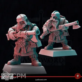 Описание картинки Dwarf Handgunners от 3Д-Печка по цене 1 000руб | Свободный Рынок Миниатюр - СРМ