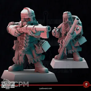 Описание картинки Dwarf Handgunners от 3Д-Печка по цене 1 000руб | Свободный Рынок Миниатюр - СРМ
