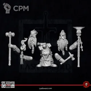 Описание картинки Rune Priest with Warhammer от 3Д-Печка по цене 200руб | Свободный Рынок Миниатюр - СРМ