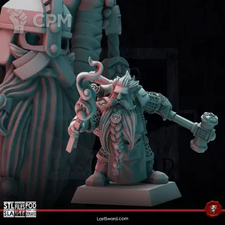Описание картинки Rune Priest with Warhammer от 3Д-Печка по цене 200руб | Свободный Рынок Миниатюр - СРМ