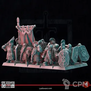 Описание картинки Veteran Dwarfs от 3Д-Печка по цене 1 200руб | Свободный Рынок Миниатюр - СРМ