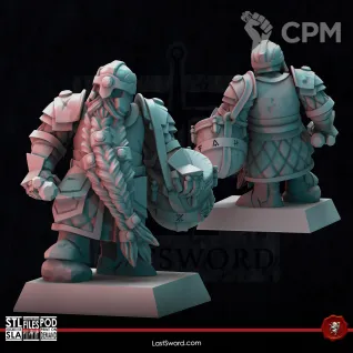 Описание картинки Veteran Dwarfs от 3Д-Печка по цене 1 200руб | Свободный Рынок Миниатюр - СРМ