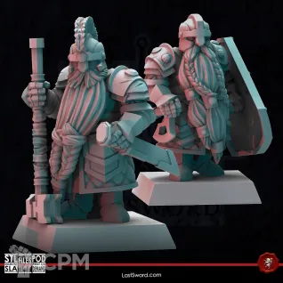 Описание картинки Veteran Dwarfs от 3Д-Печка по цене 1 200руб | Свободный Рынок Миниатюр - СРМ