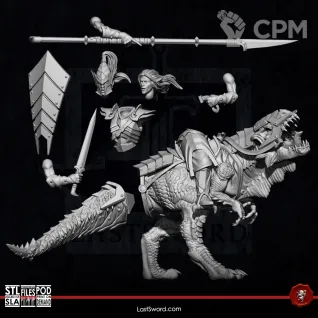 Описание картинки Fallen Princess On Raptor от Manufactorum76 по цене 350руб | Свободный Рынок Миниатюр - СРМ