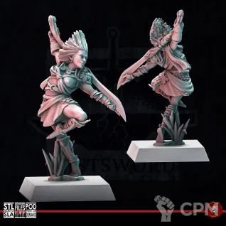 Описание картинки Tree kin Bladedancer Hero от Manufactorum76 по цене 150руб | Свободный Рынок Миниатюр - СРМ