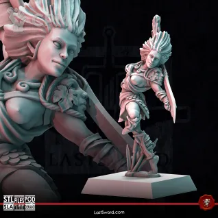 Описание картинки Bladedancer Hero от 3Д-Печка по цене 150руб | Свободный Рынок Миниатюр - СРМ